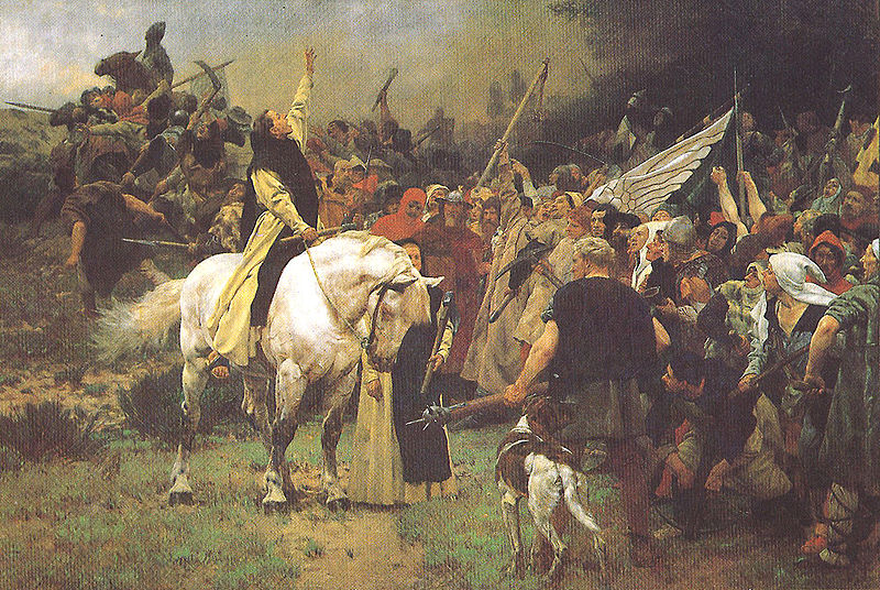 Battle of Worringen, 1288, by Peter Janssen (1844-1908) painted in 1893, Stadtmuseum Dusseldorf.